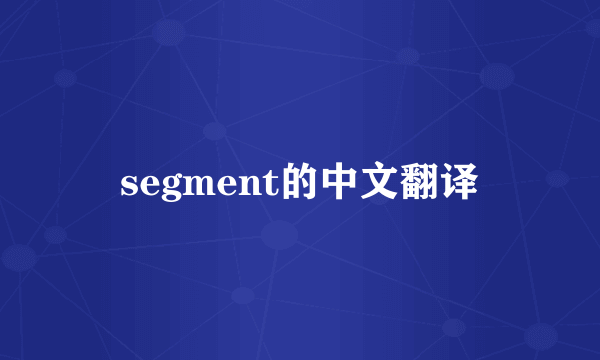 segment的中文翻译