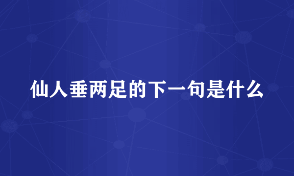 仙人垂两足的下一句是什么