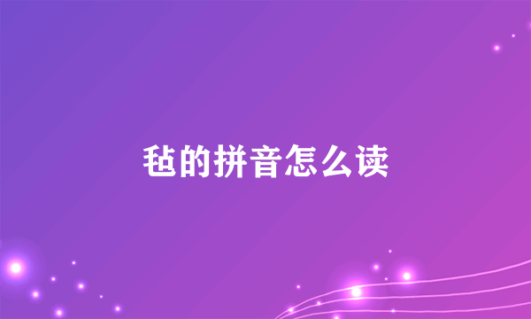 毡的拼音怎么读