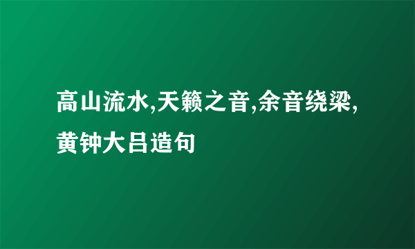 高山流水,天籁之音,余音绕梁,黄钟大吕造句