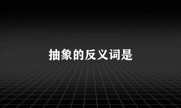 抽象的反义词是