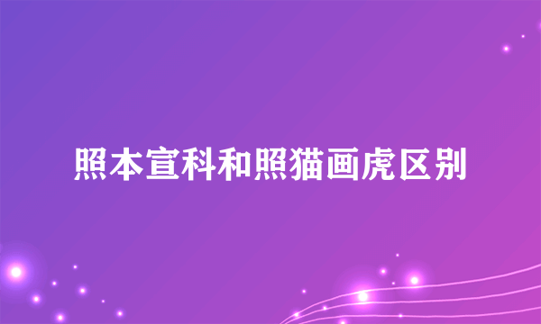 照本宣科和照猫画虎区别
