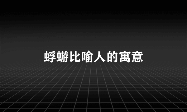 蜉蝣比喻人的寓意