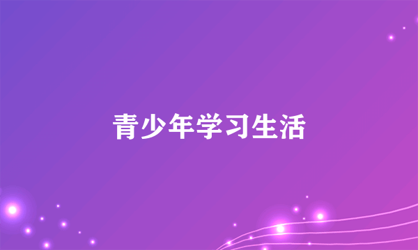 青少年学习生活