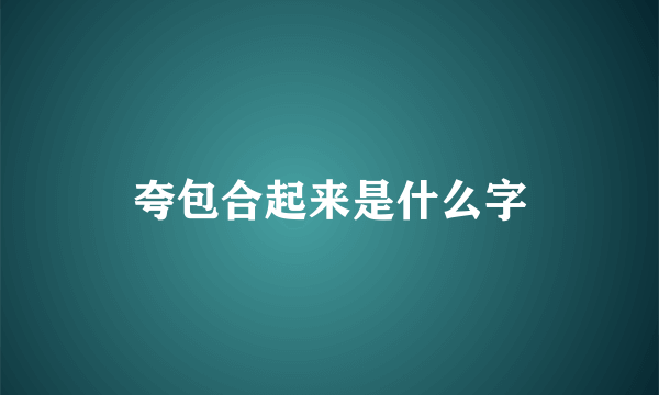 夸包合起来是什么字