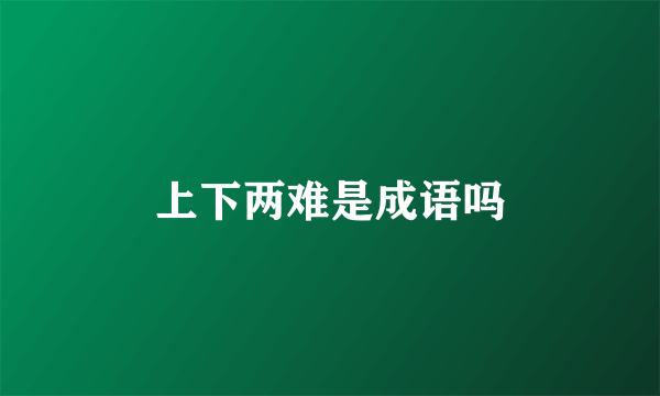 上下两难是成语吗