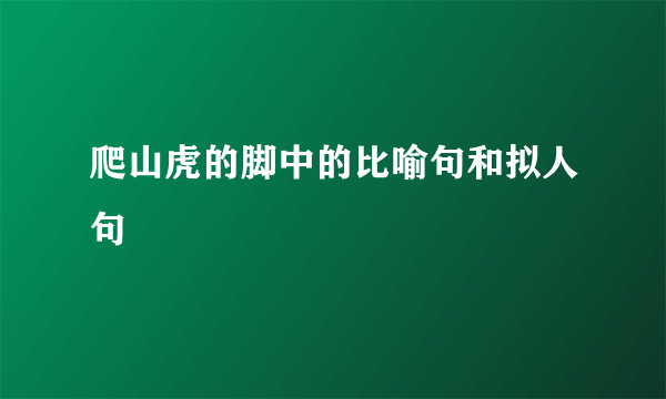 爬山虎的脚中的比喻句和拟人句
