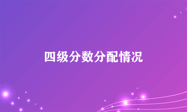 四级分数分配情况