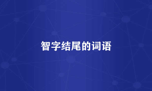 智字结尾的词语