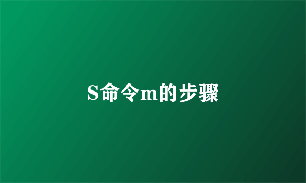 S命令m的步骤