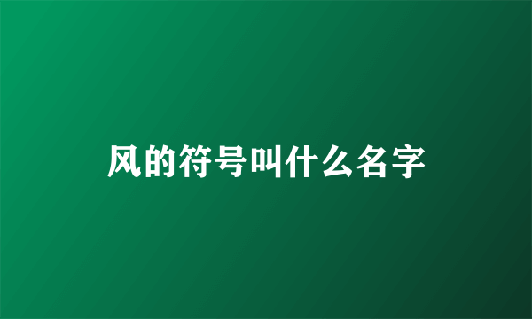 风的符号叫什么名字