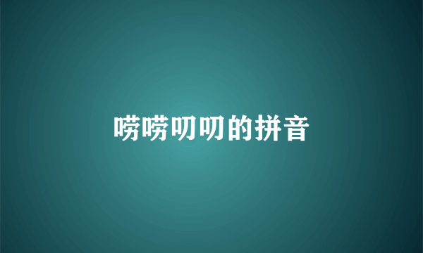 唠唠叨叨的拼音