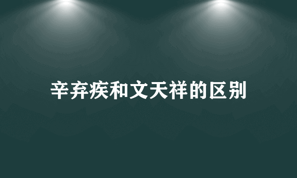 辛弃疾和文天祥的区别