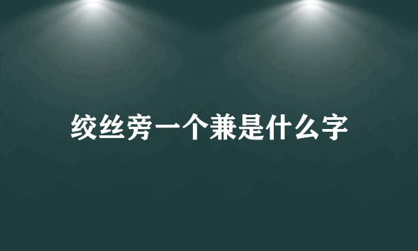 绞丝旁一个兼是什么字