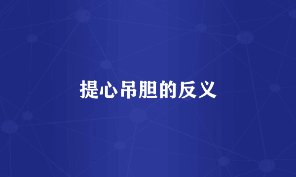 提心吊胆的反义