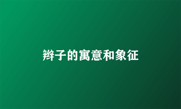 辫子的寓意和象征
