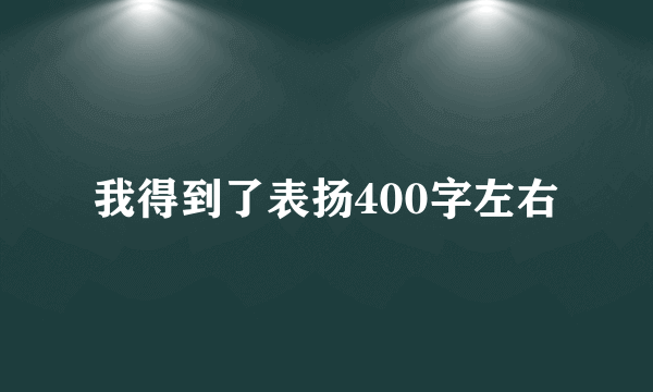 我得到了表扬400字左右
