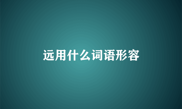 远用什么词语形容