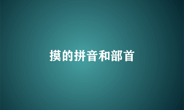 摸的拼音和部首