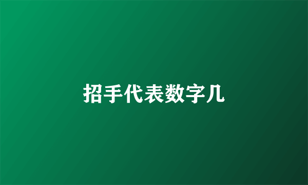 招手代表数字几