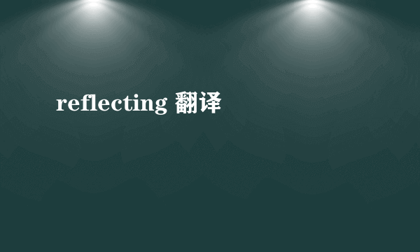 reflecting 翻译