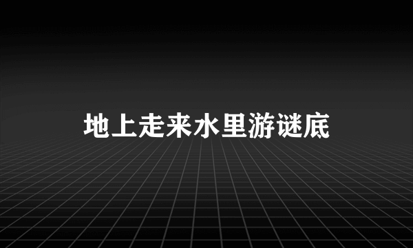 地上走来水里游谜底
