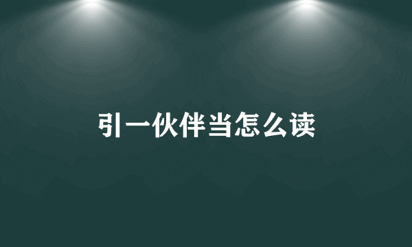 引一伙伴当怎么读