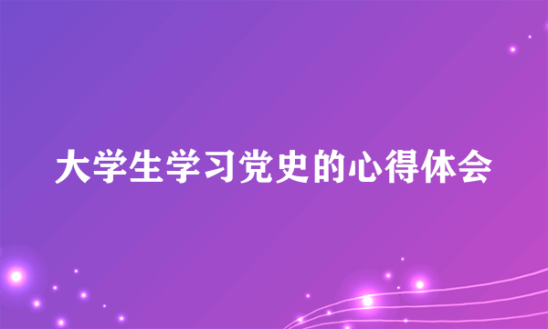 大学生学习党史的心得体会