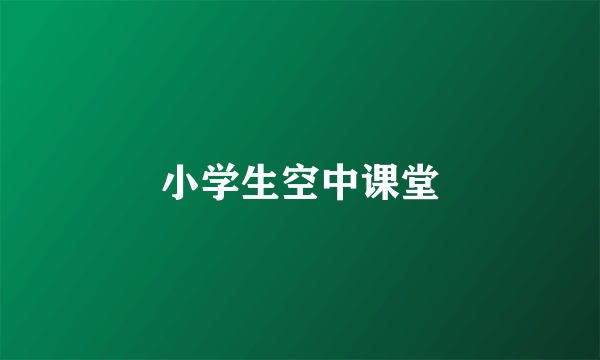 小学生空中课堂