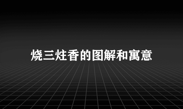 烧三炷香的图解和寓意
