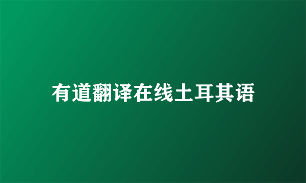 有道翻译在线土耳其语