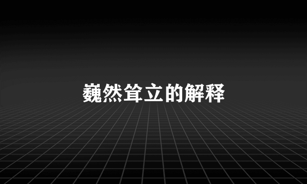 巍然耸立的解释