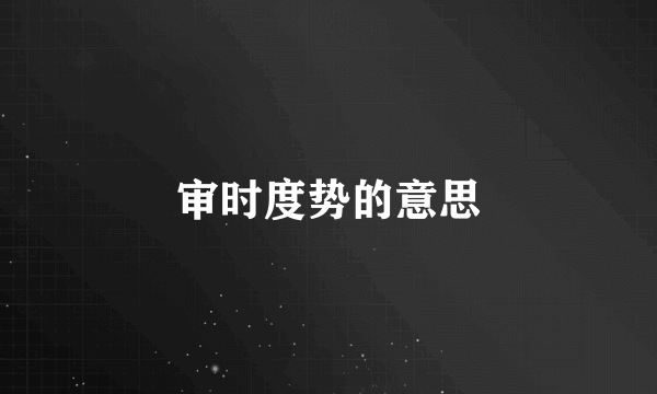 审时度势的意思