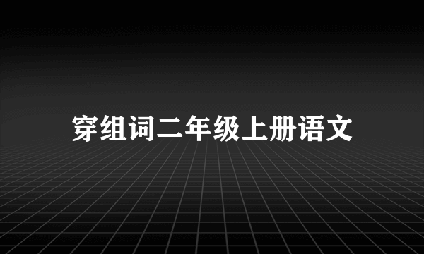 穿组词二年级上册语文