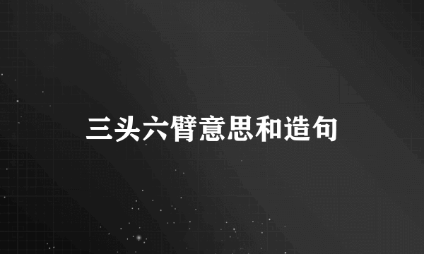 三头六臂意思和造句