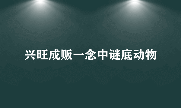 兴旺成贩一念中谜底动物