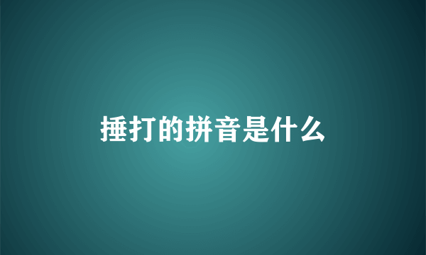 捶打的拼音是什么