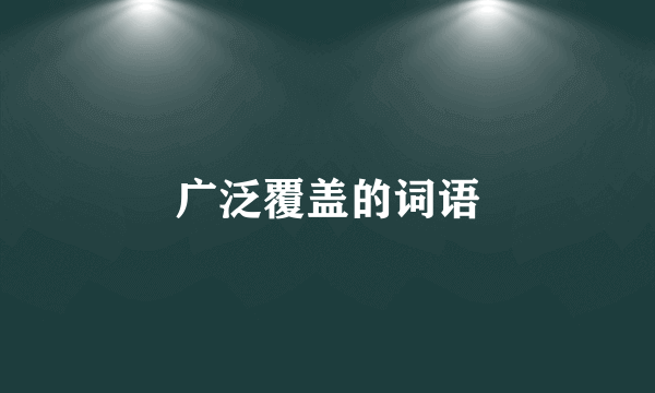 广泛覆盖的词语