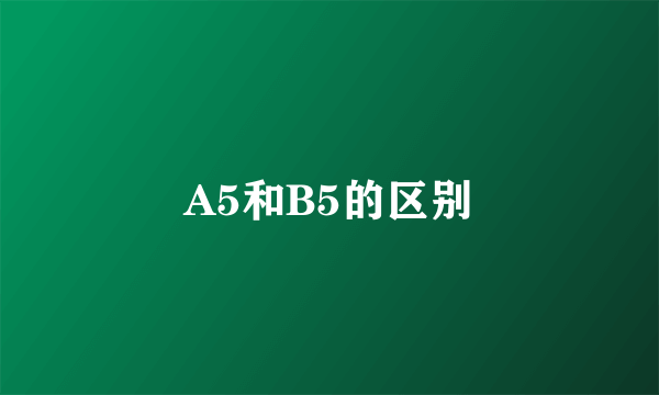A5和B5的区别