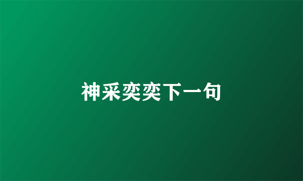 神采奕奕下一句