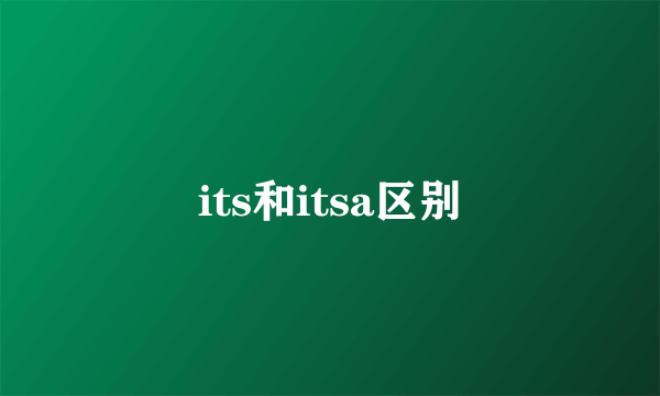its和itsa区别