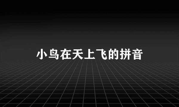 小鸟在天上飞的拼音