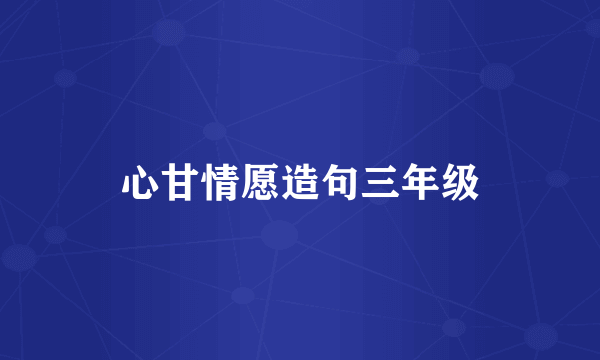 心甘情愿造句三年级