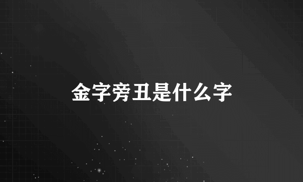金字旁丑是什么字