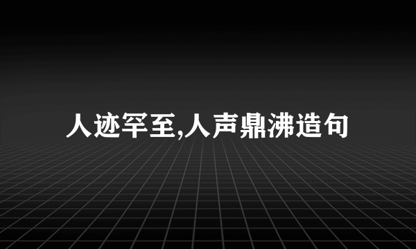 人迹罕至,人声鼎沸造句