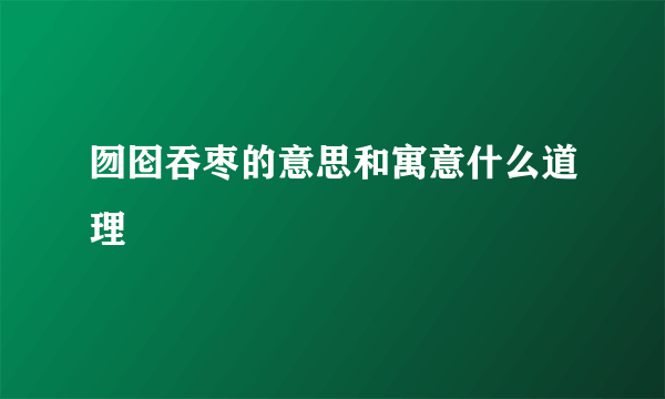 囫囵吞枣的意思和寓意什么道理