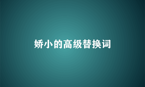 娇小的高级替换词