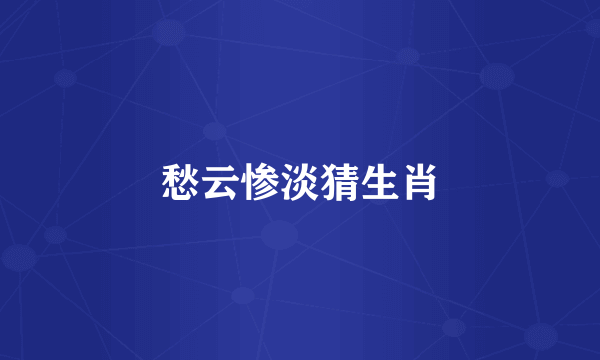愁云惨淡猜生肖