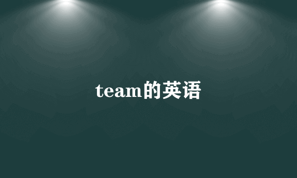 team的英语