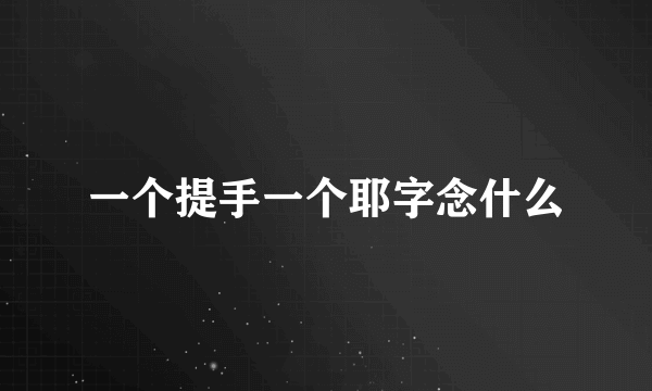 一个提手一个耶字念什么